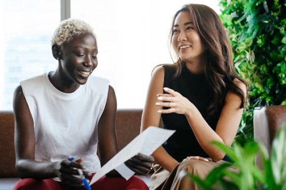 Employees being rewarded at work