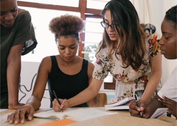 Employees engaging at work