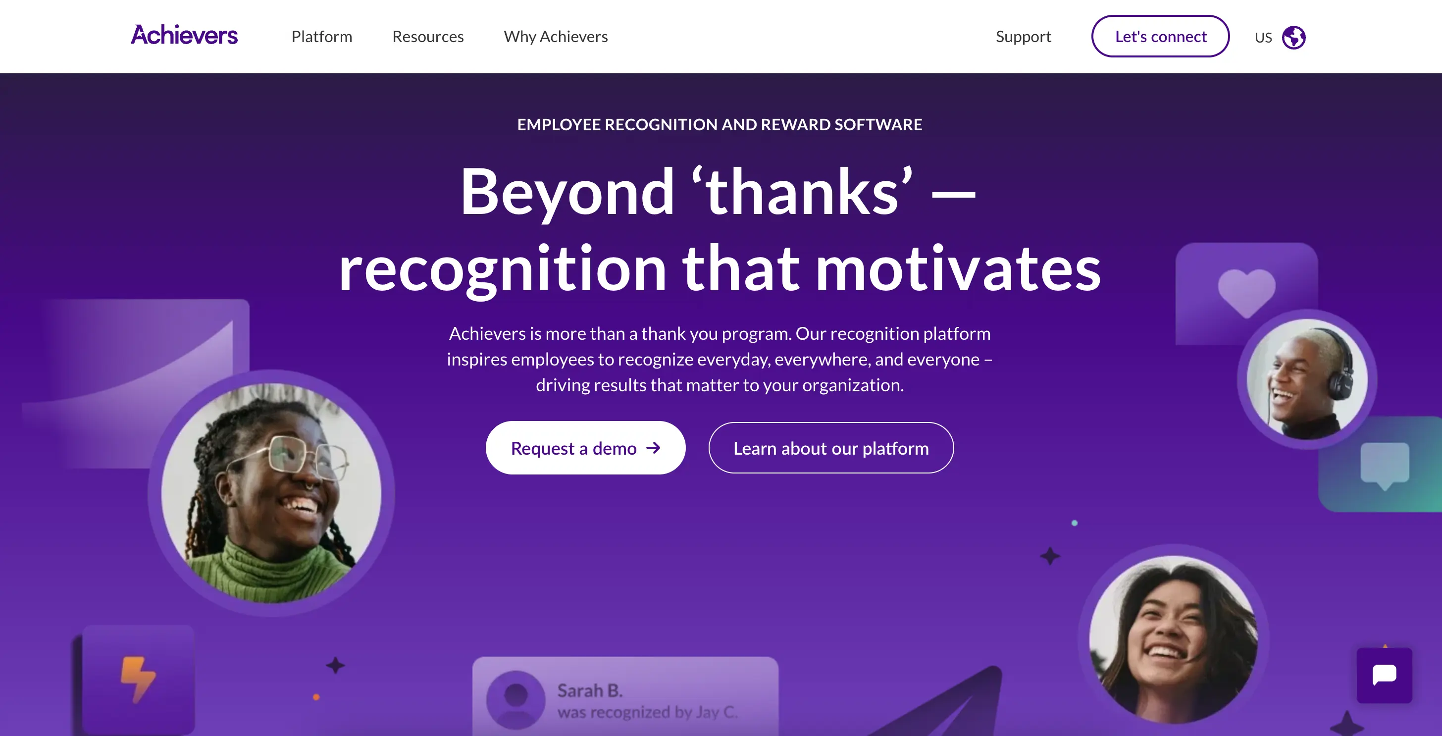 Achievers employee recognition programs