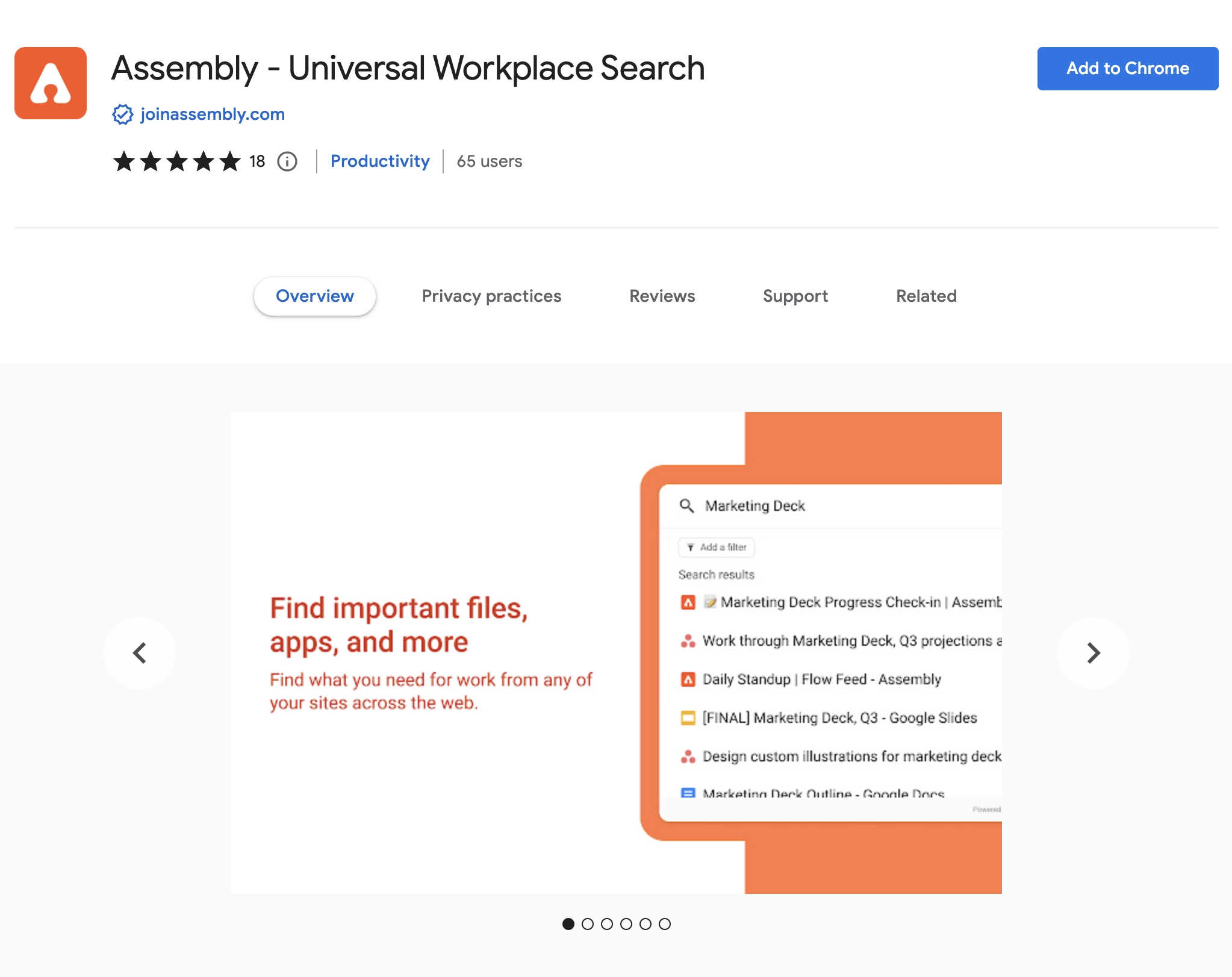 Assembly Chrome Extension