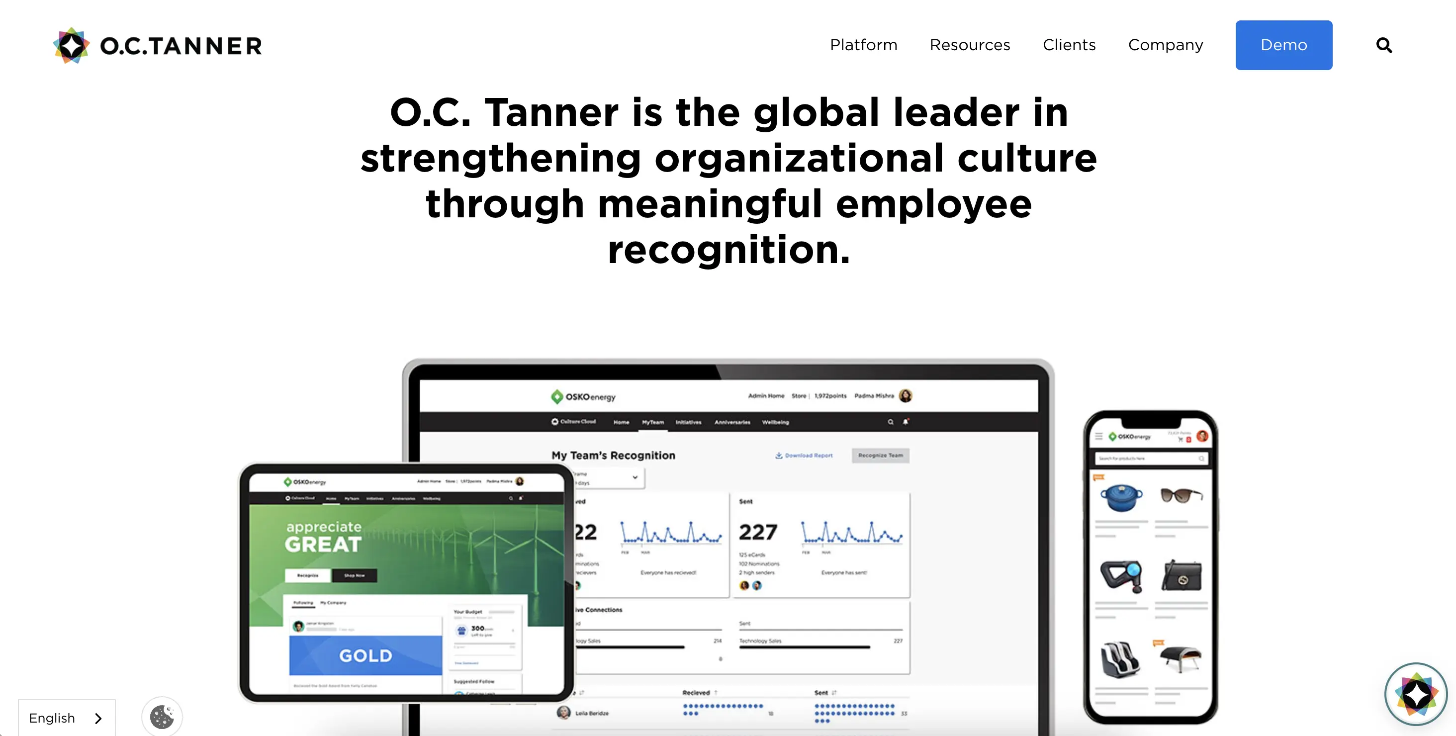 O.C. Tanner employee recognition program