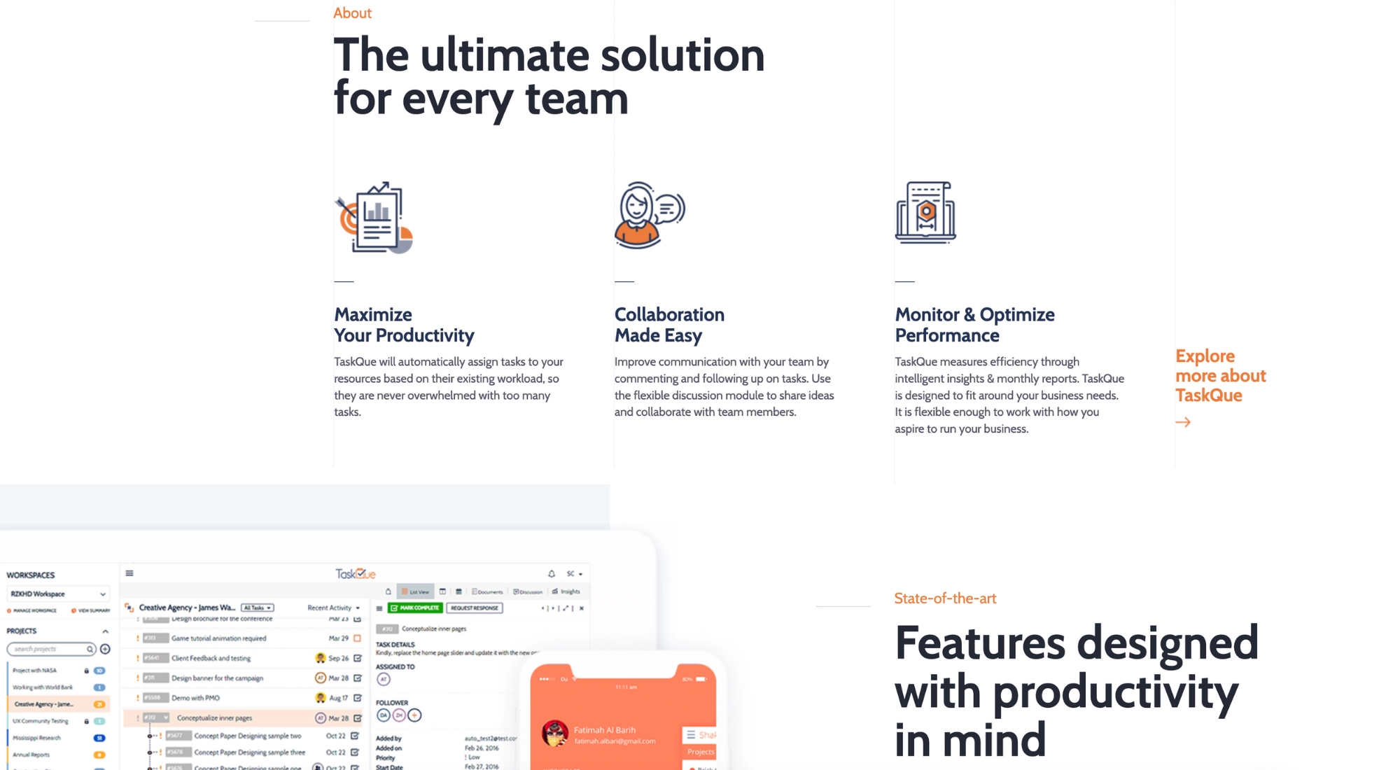 TaskQue Task Management Software