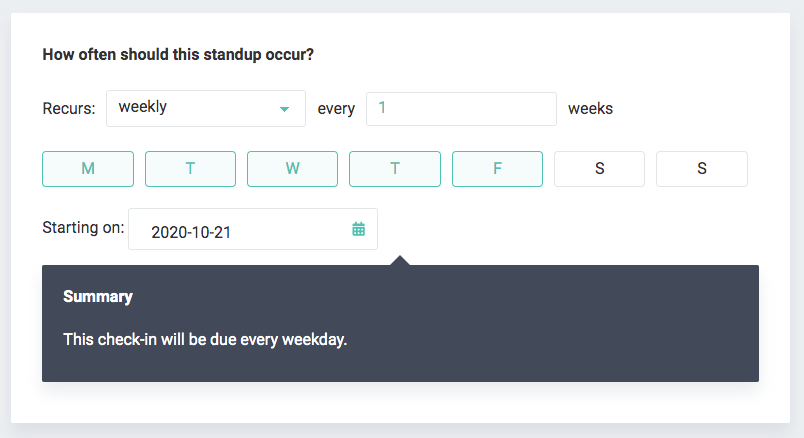 Jell Automated Standup and Check-in App